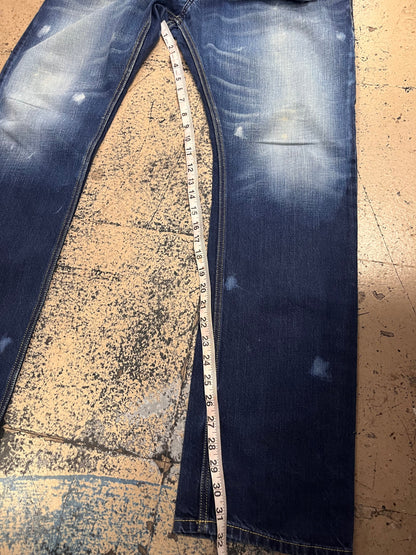 Diesel Jeans 34x32 - Slim Straight/Dark Wash/Distressed