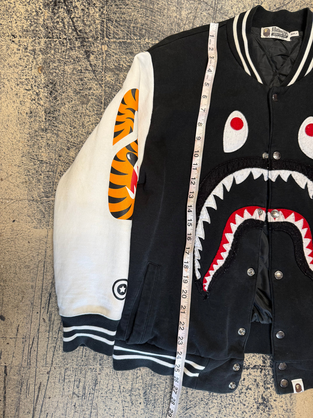A Bathing Ape Varsity Jacket - Black/Size 2XL