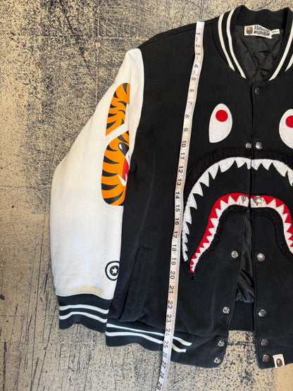 A Bathing Ape Varsity Jacket - Black/Size 2XL