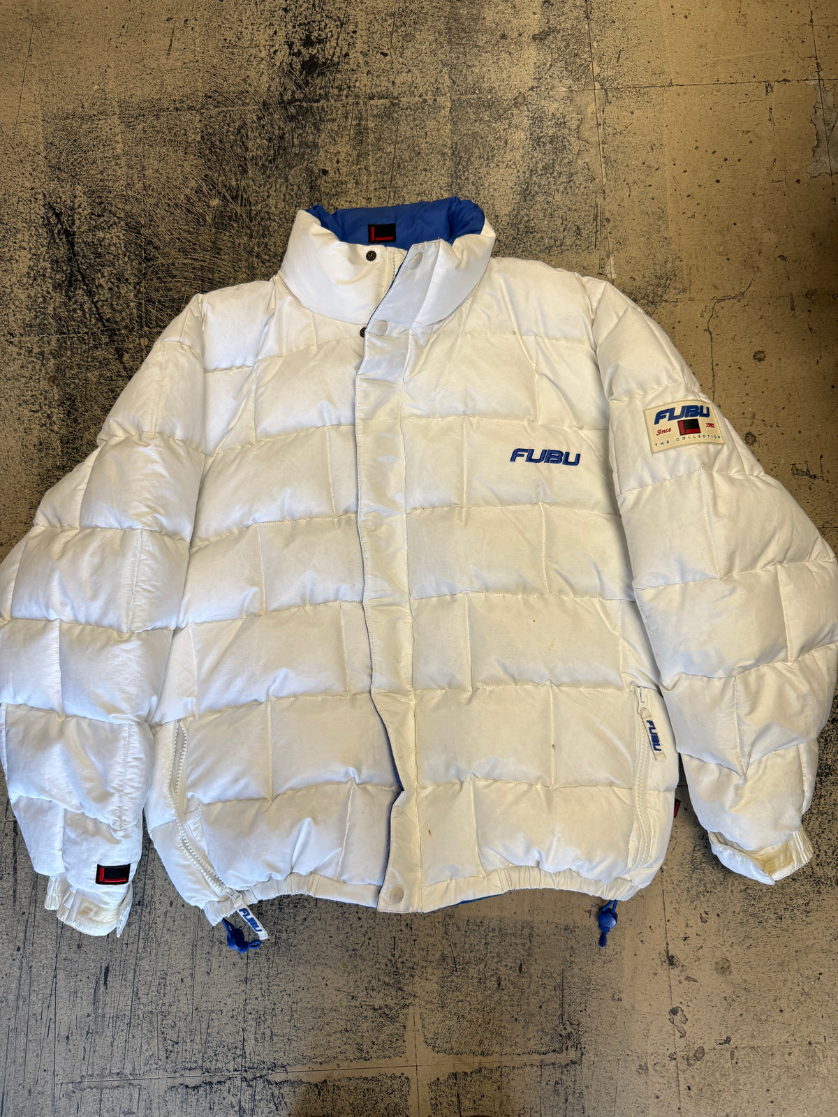 Fubu Puffer Jacket - White