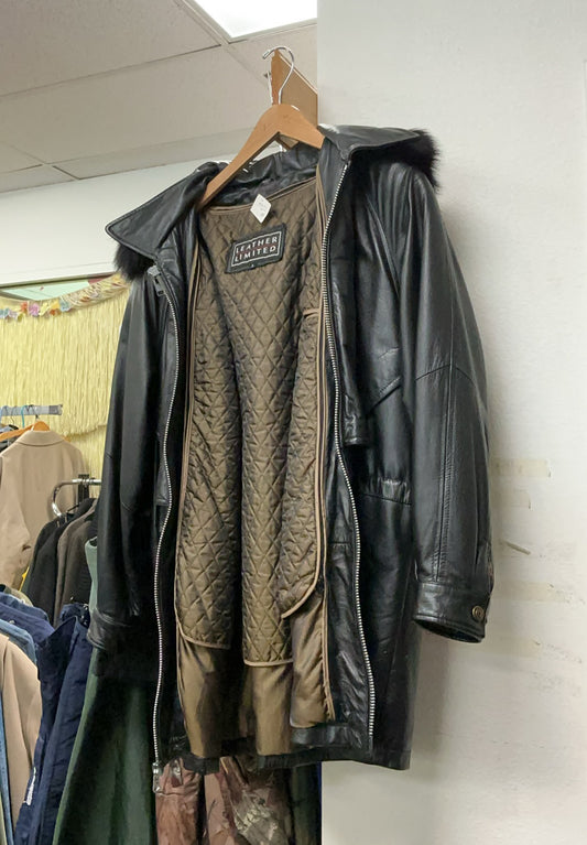 Leather Limited Leather Parka - Black/S