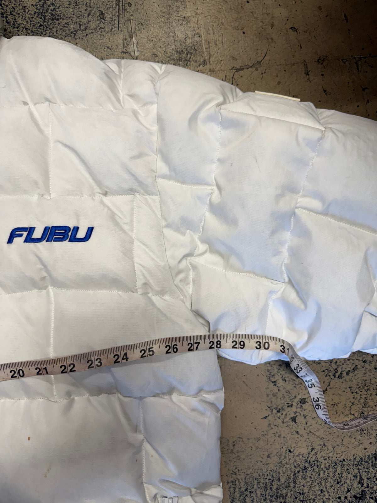 Fubu Puffer Jacket - White