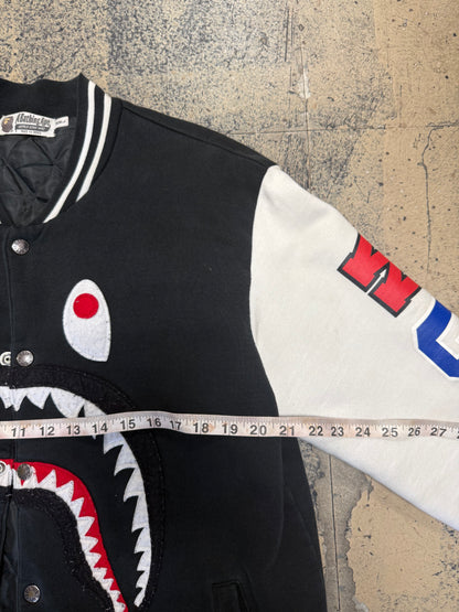 A Bathing Ape Varsity Jacket - Black/Size 2XL