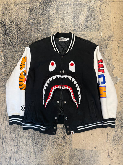 A Bathing Ape Varsity Jacket - Black/Size 2XL