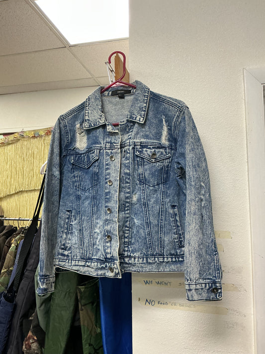 Forever 21 Denim Jacket - Medium Wash/S