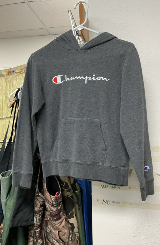 Champion Hoodie - Gray/Youth L